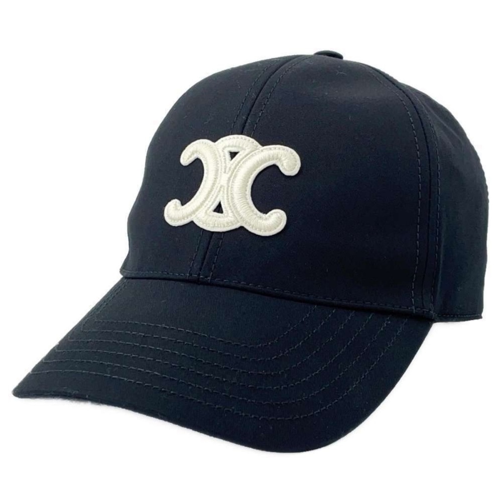 Celine Triumph Black Cap with white Emblem
